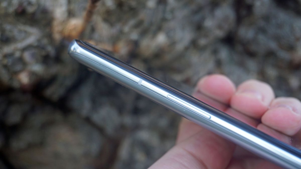 A OnePlus 9 Pro viewed from the side