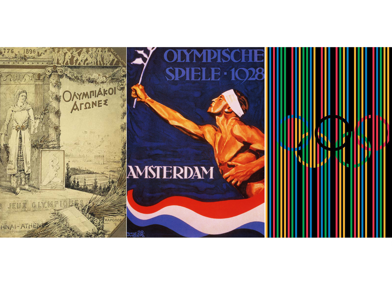 Olympics posters through the ages.