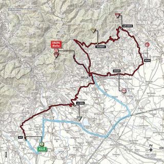 2014 Giro d'Italia map for stage 14