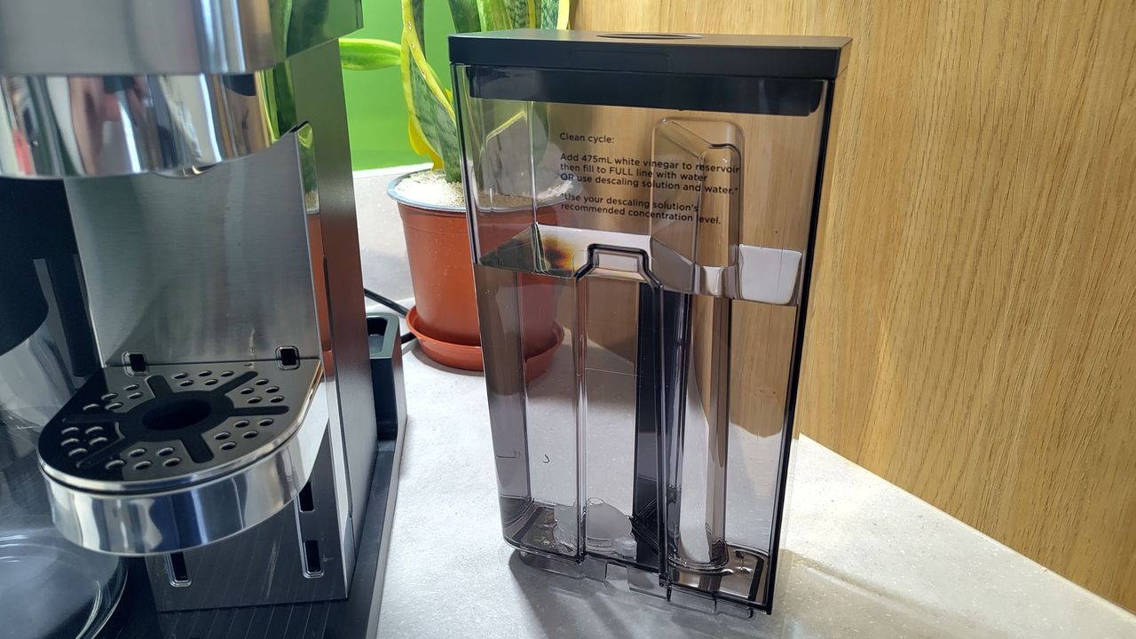 Water tank removed from Ninja Prestige Dual-Brew System