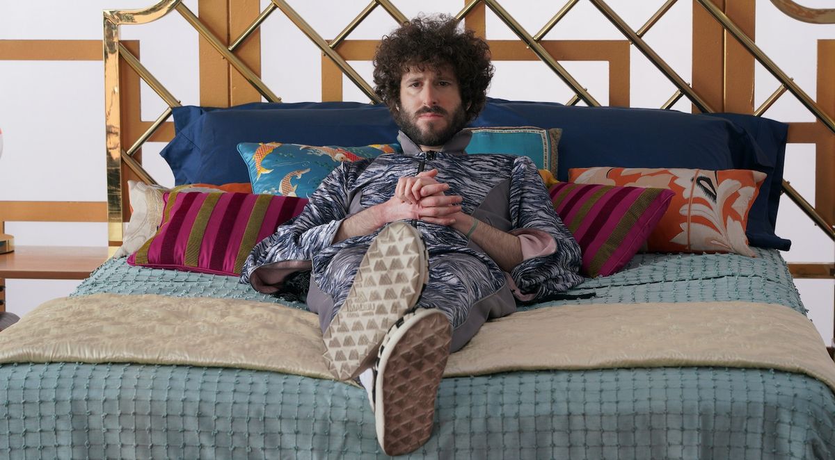 Lil Dicky (Dave Burd) pauses for reflection while trying to coordinate a music video for a Korean pop crossover song he hopes to record with artist CL in the Season 2 premiere of &#039;Dave&#039;.