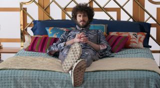 Lil Dicky (Dave Burd) pauses for reflection while trying to coordinate a music video for a Korean pop crossover song he hopes to record with artist CL in the Season 2 premiere of 'Dave'.