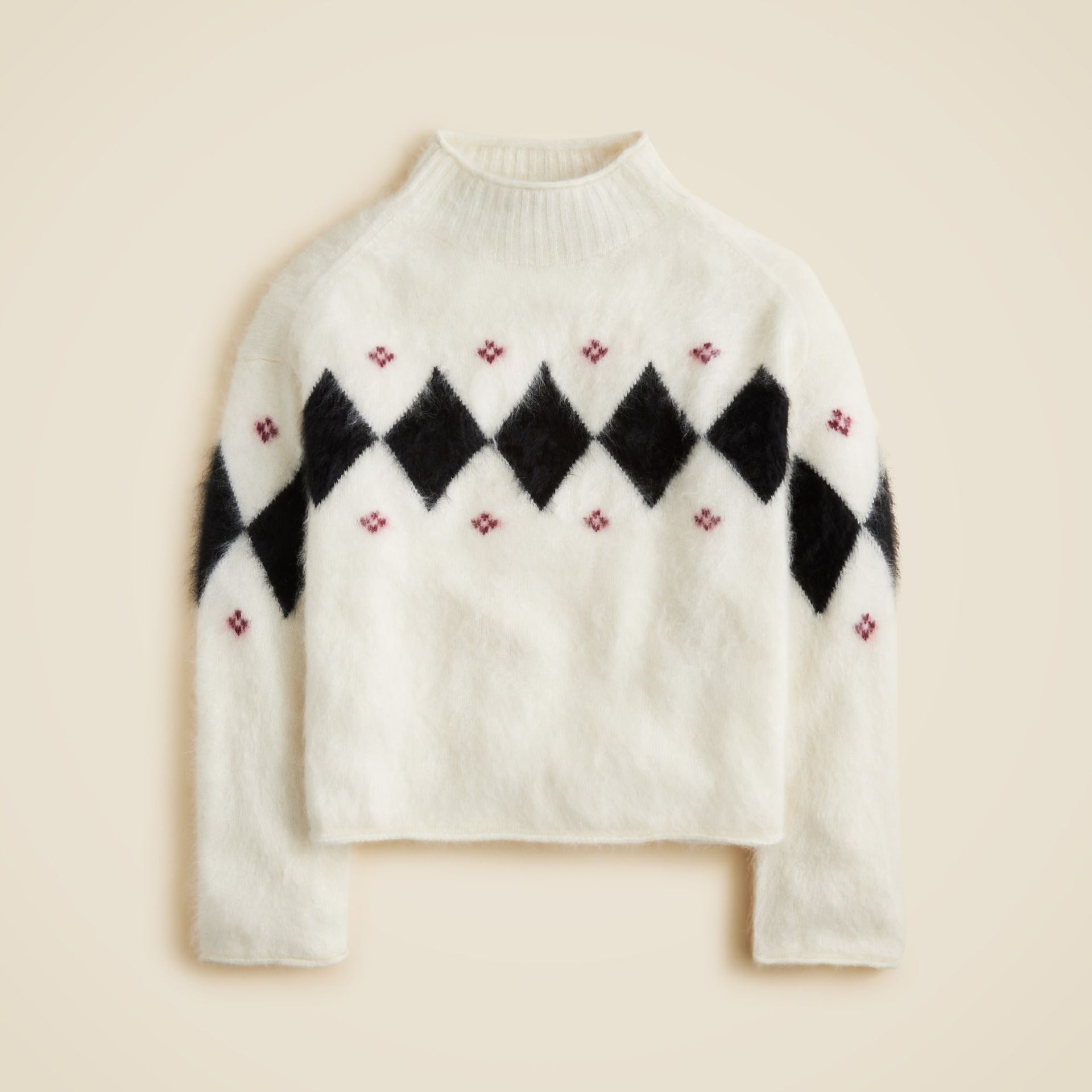 Brushed Cashmere 2025 Rollneck&trade; Sweater in Argyle
