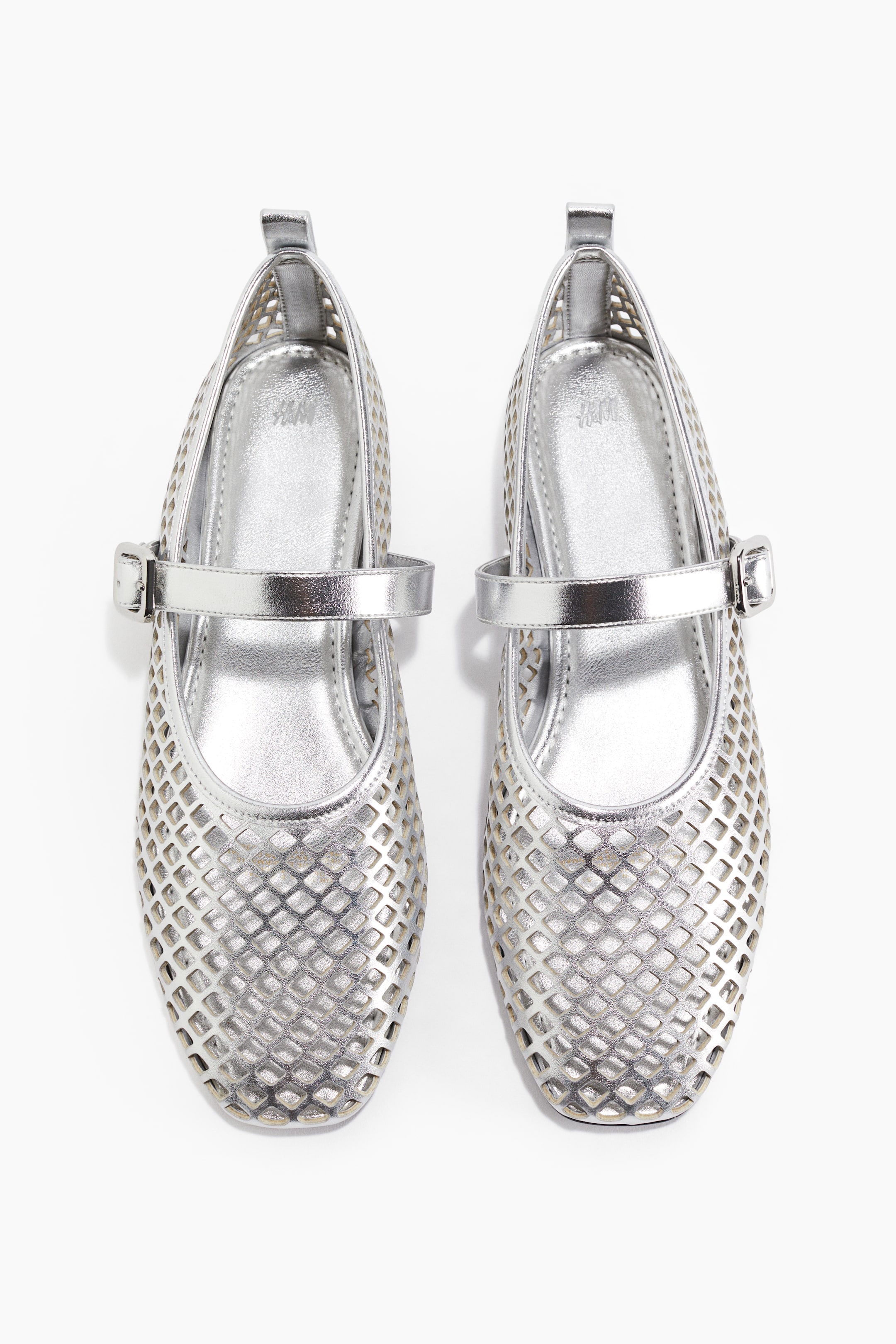 Perforated Mary Jane Ballet Pumps