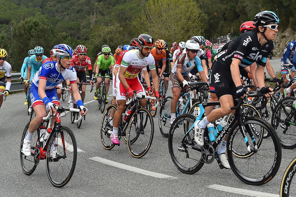 Nacer Bouhanni competes during the second stage of Volta a Catalunya