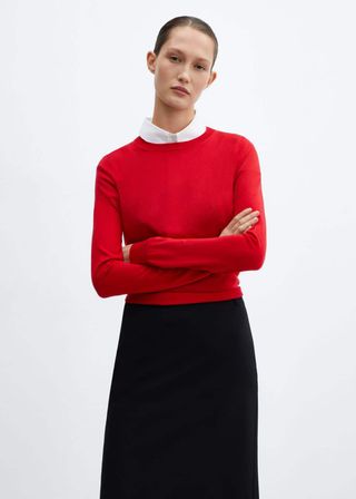 Round Neck Knit Sweater - Women