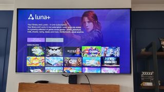 Amazon Luna on an LG TV using an Amazon Fire Cube