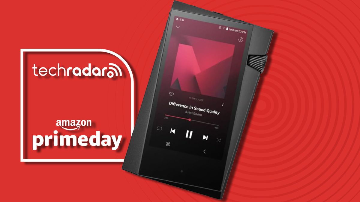 Astell &amp; Kern A&amp;norma SR35 on red background