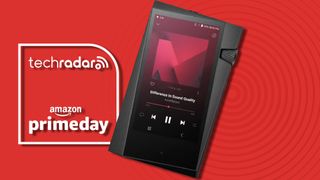 Astell & Kern A&norma SR35 on red background