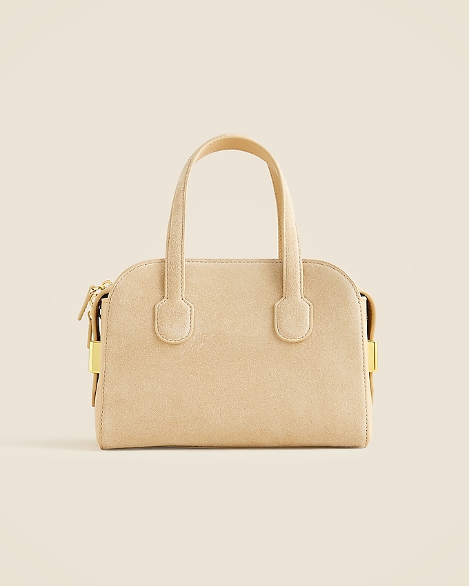 Small Berkeley Top-Handle Bag in Suede and Leather