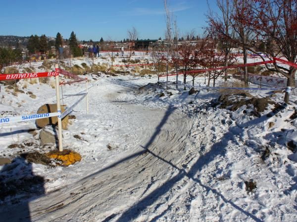 Riders then will descend into a set of fast sweeping turns.