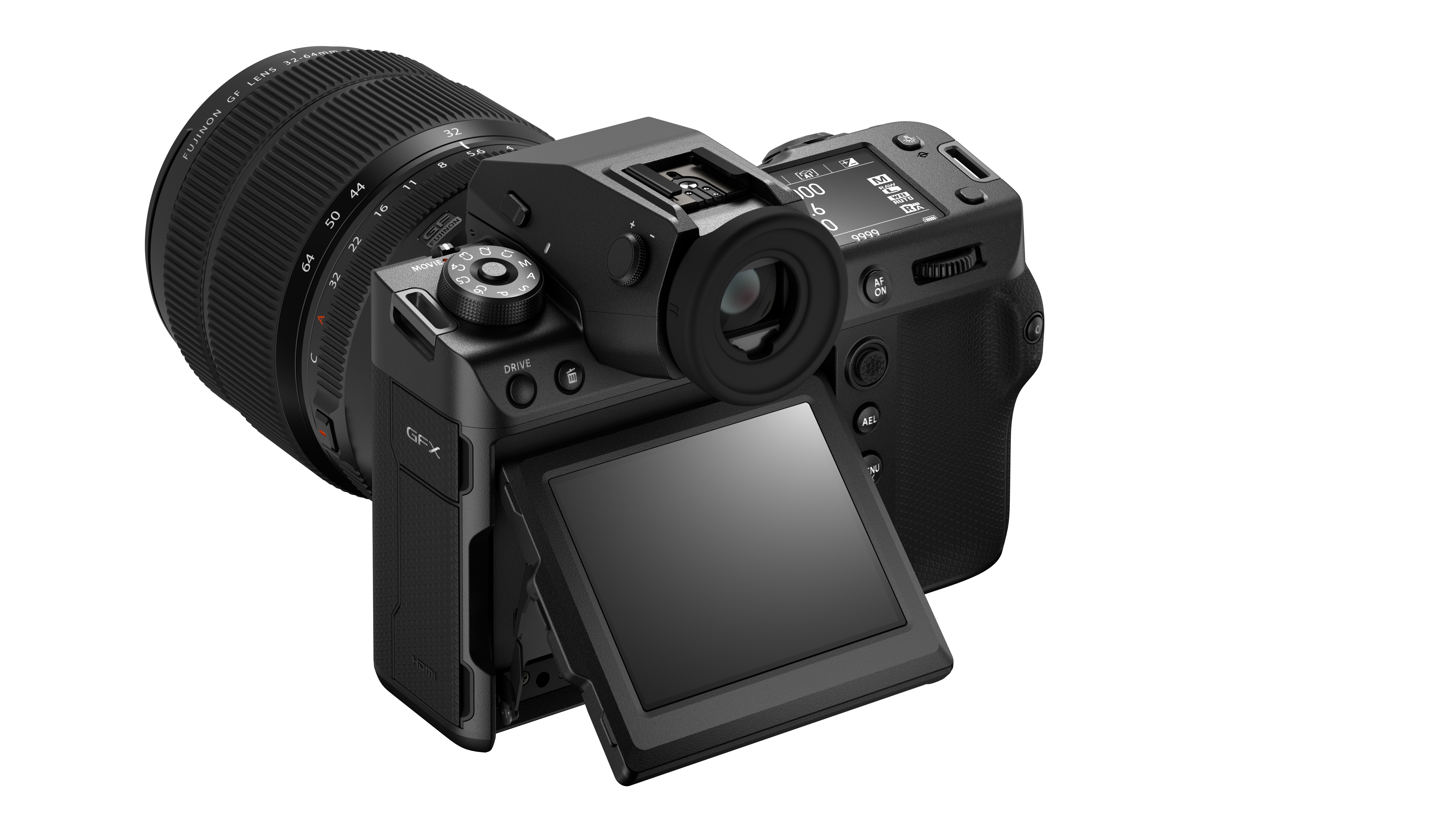 The Fujifilm GFX 100 II on a white background