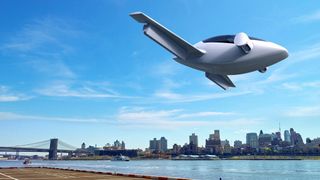 Concept image of Lilium air taxi in flight