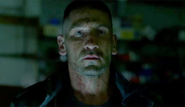 jon bernthal bloody face as Punisher