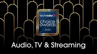 The TechRadar Choice Awards logo on a black and gold background