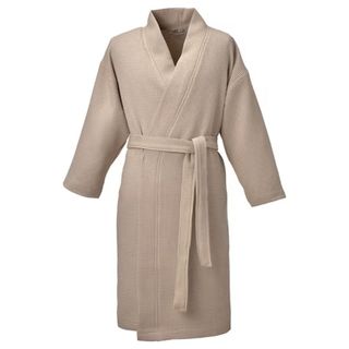 beige waffle dressing gown