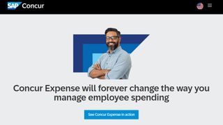 Website screenshot for Concur Expense