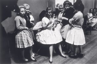 Girls dressed up for a ‘teenage night’ at a Sheffield club, 1961