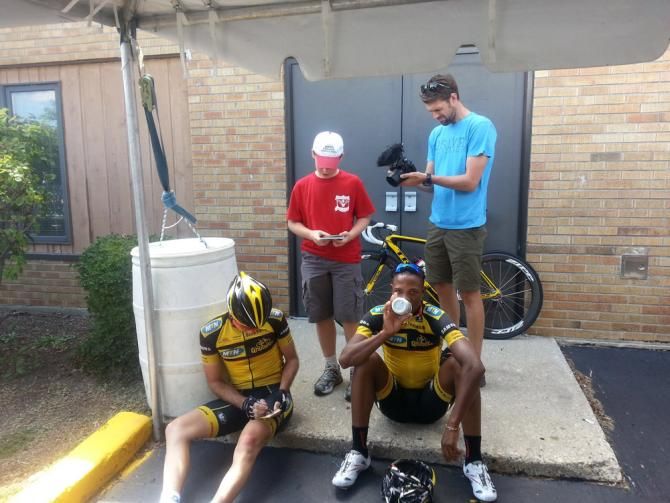 MTN-Qhubeka riders provide some autographs