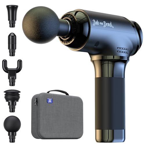 Bob and Brad T2 Massage Gun, Deep Tissue Percussion Muscle Massage Gun for Back and Neck, Upgraded 4000 Mah Battery, Hsa Handheld Electric Back Massager for Athletes Pain Relief Fsa Eligible