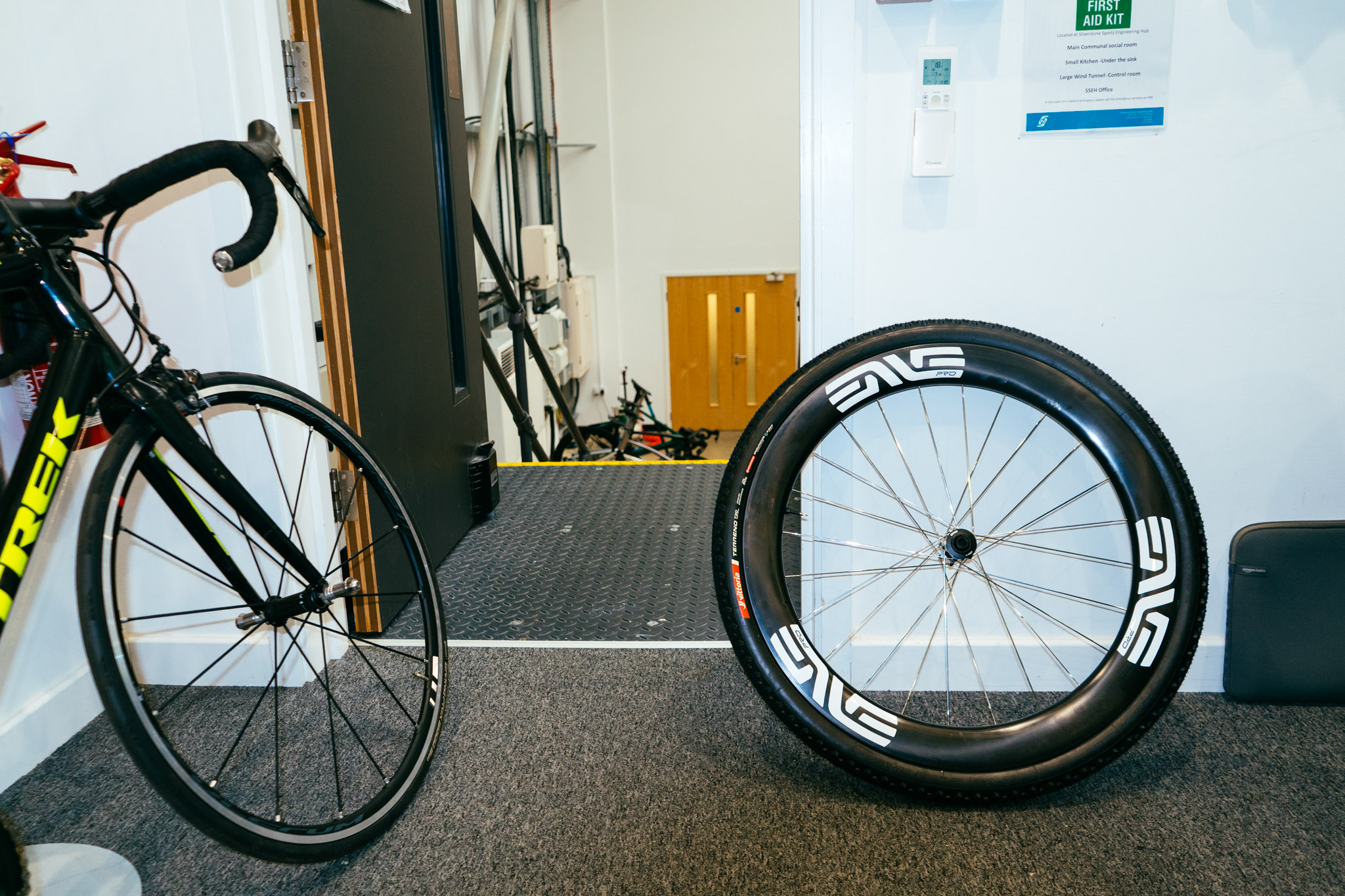 Behind the scenes in a wind tunnel gravel bike test