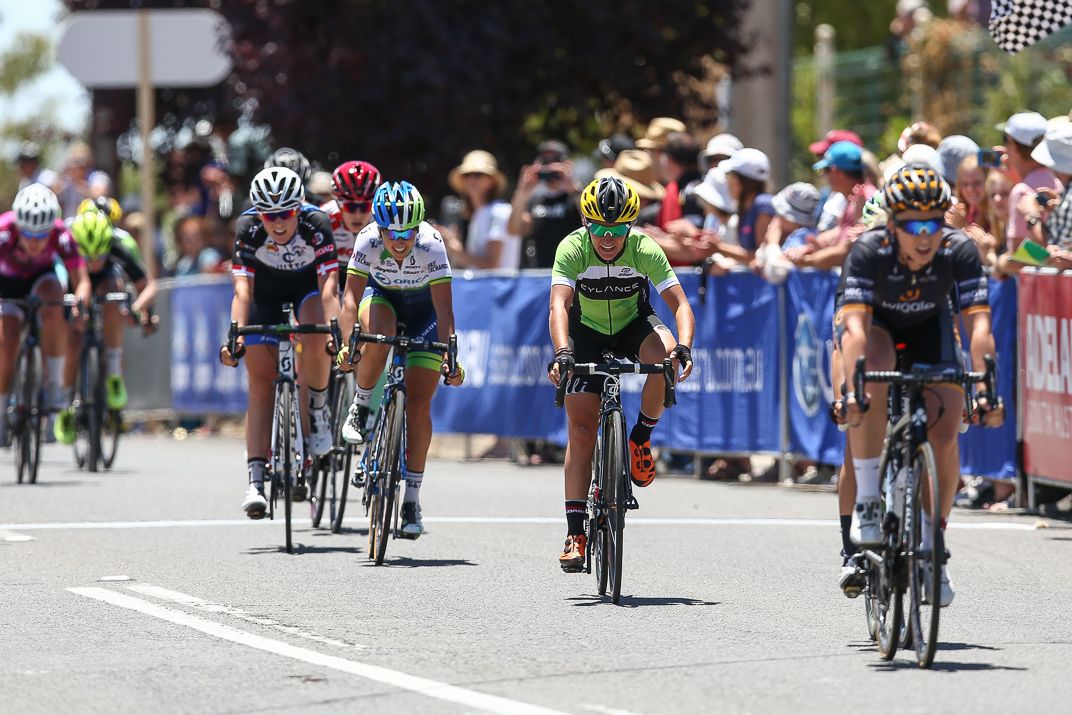 The bunch crosses the line