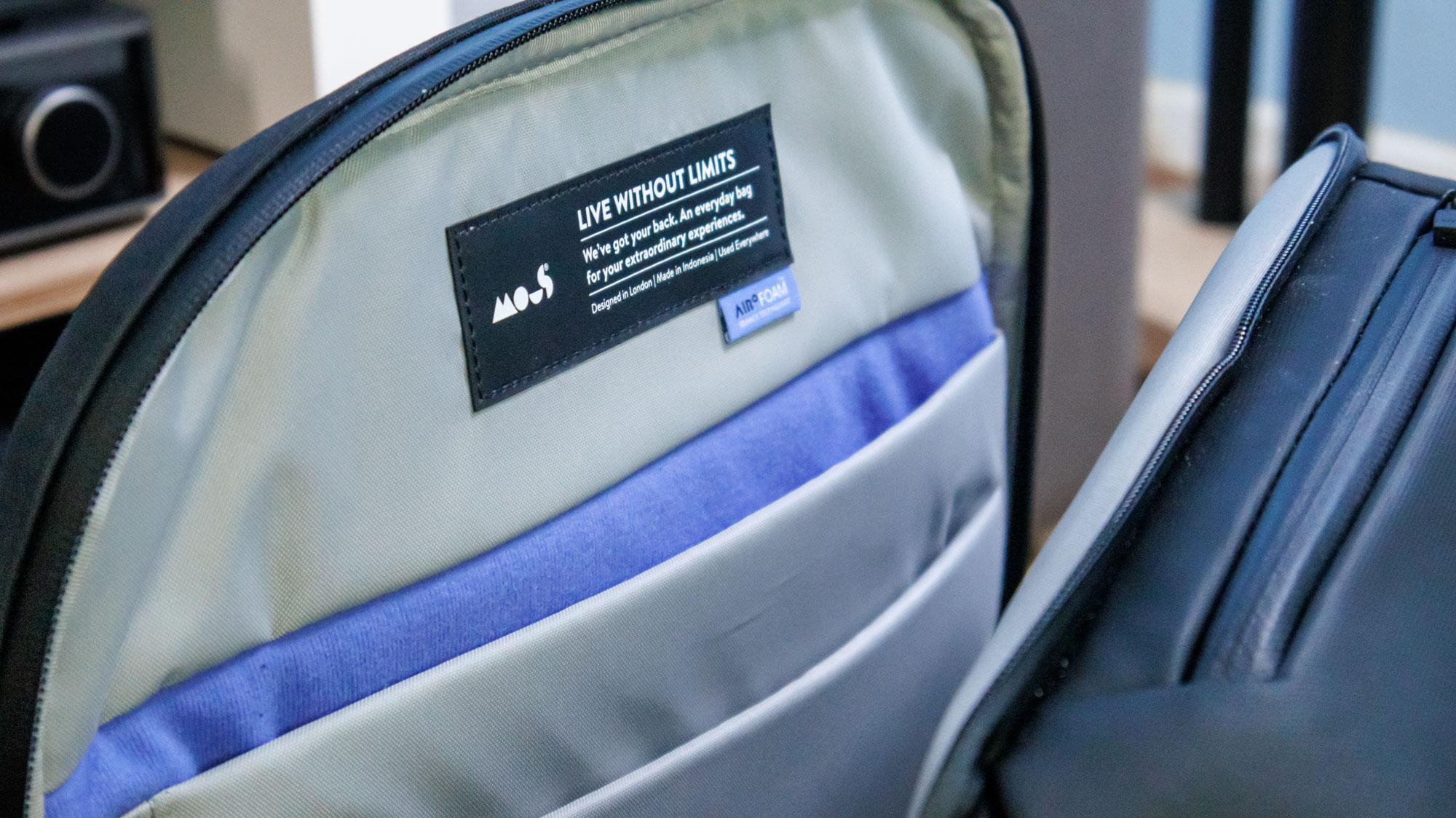 The protective laptop slot of the Mous protective backpack