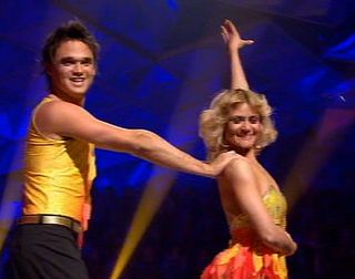 Gareth Gates continued the uptempo theme with a routine to Blame It On The Boogie