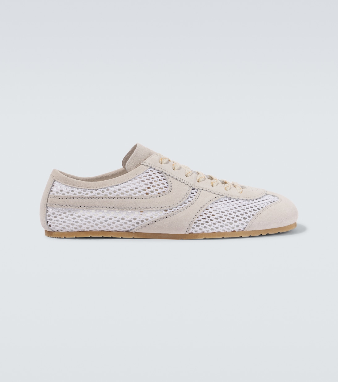 Suede-Trimmed Sneakers