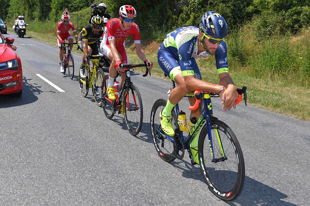 Tour de France stage 4 breakaway: Dimitri Claeys (Team Cofidis), Jerome Cousin (Direct Energie), Anthony Perez (Team Cofidis) and Guillaume Van Keirsbulck (Wanty Groupe Gobert)