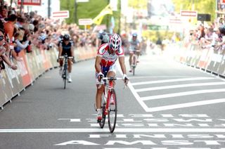 Joaquin Rodriguez Oliver (Katusha Team) was strong but couldn't do anything once Gilbert went
