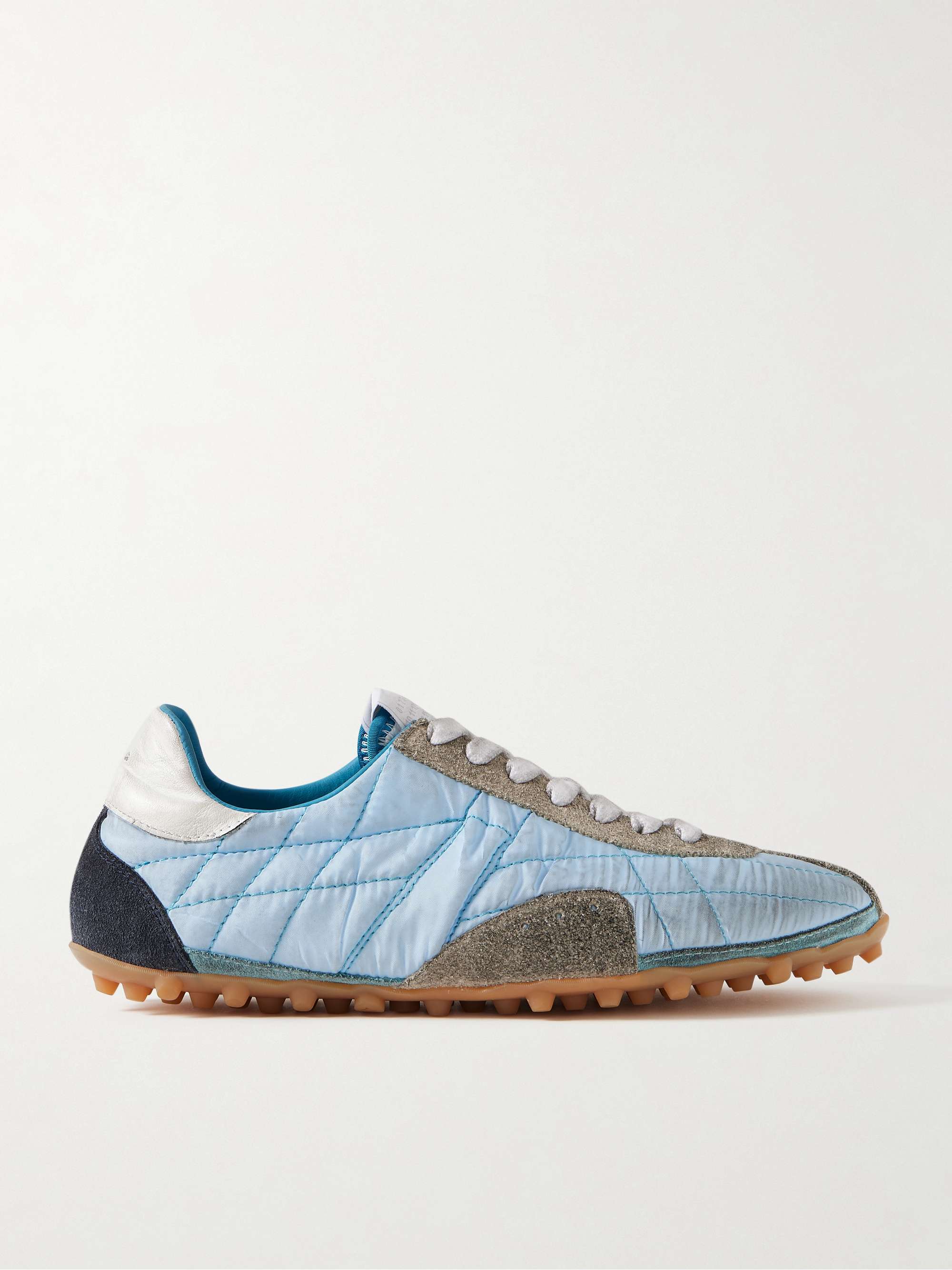 Sprinter Leather and Brushed Suede-Trimmed Shell Sneakers
