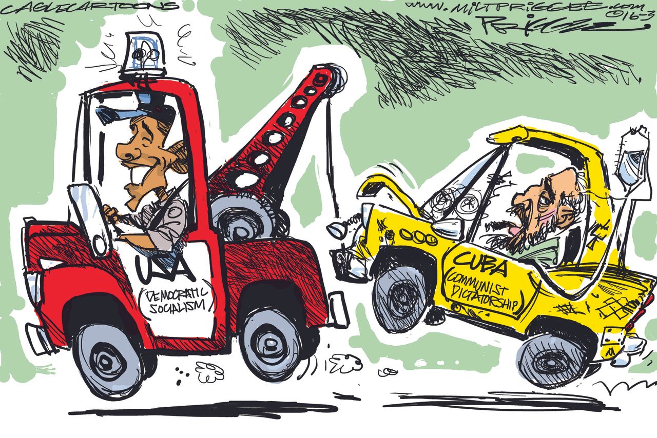 Obama Cartoon U.S. Cuba Relations 2016