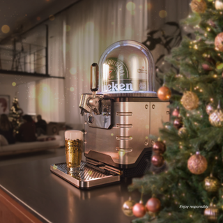 Image of a Beerwulf Heineken BLADE beer tap at Christmas