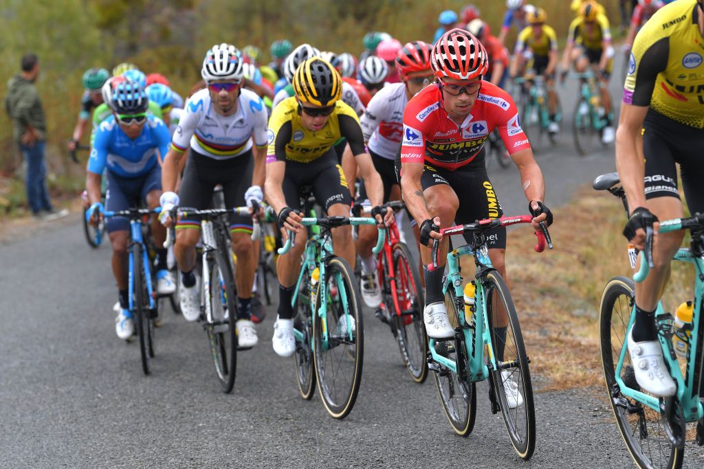 Race leader Primoz Roglic