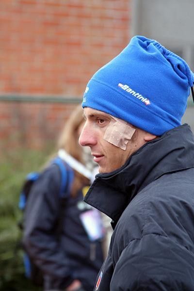 A crash at the Koksijde World Cup worsened Franzoi's ankle injury