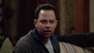 Nick Kroll looking offended in New Girl