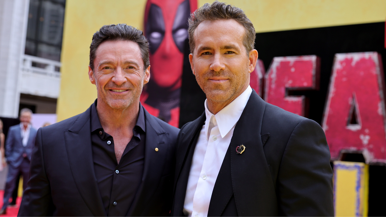 Hugh Jackman and Ryan Reynolds attend the Deadpool &amp; Wolverine World Premiere at the David H. Koch Theater on July 22, 2024 in New York City