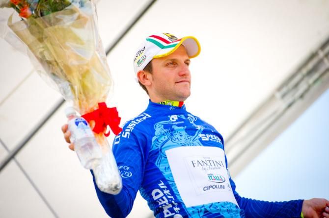 De Negri (Vini Fantini) in the point leader jersey