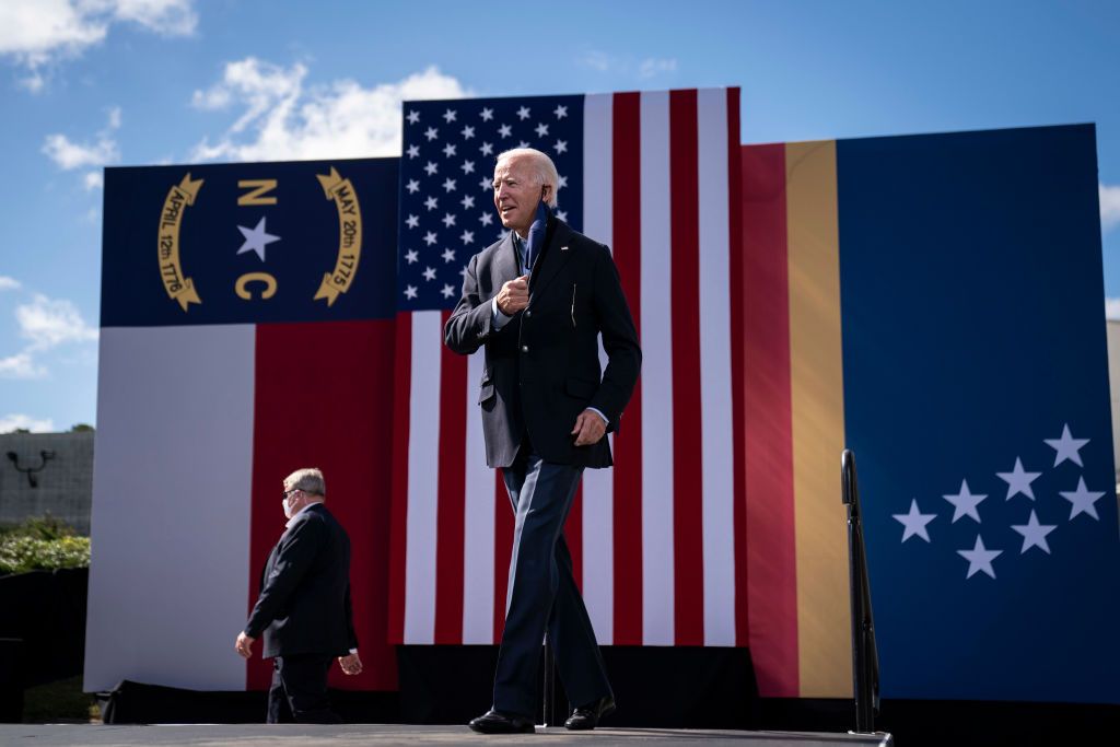 Democratic presidential nominee Joe Biden in North Carolina.