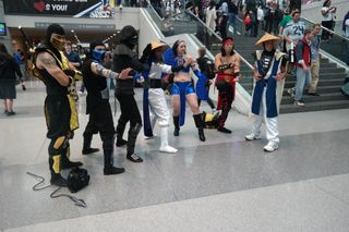 Scorpion, Sub-Zero, Noob Saibot, Raidens, Kitana and Liu Kang (Mortal Kombat)