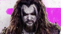 Lobo staring into camera on poster for Supergirl