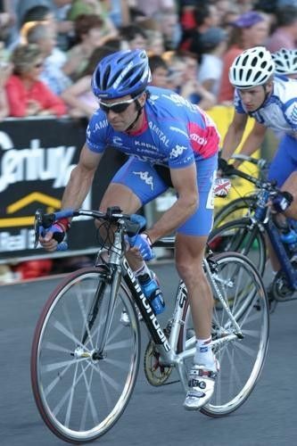 Gilberto Simoni (Lampre-Caffita) on the top straight