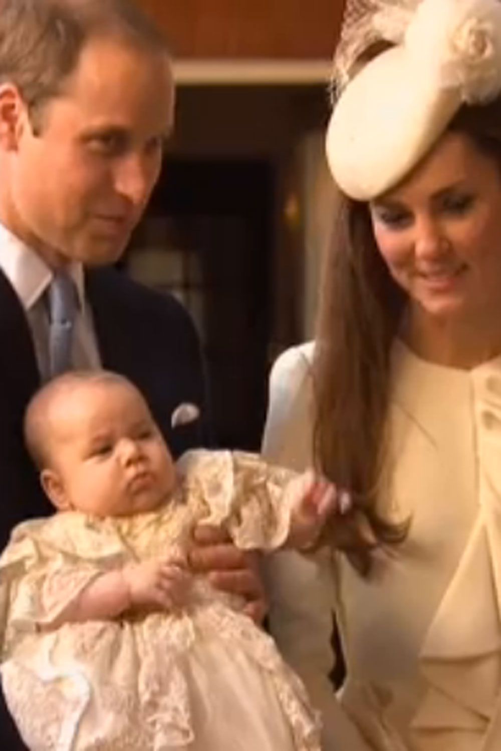 Kate Middleton and Prince William at Prince George&#039;s Christening