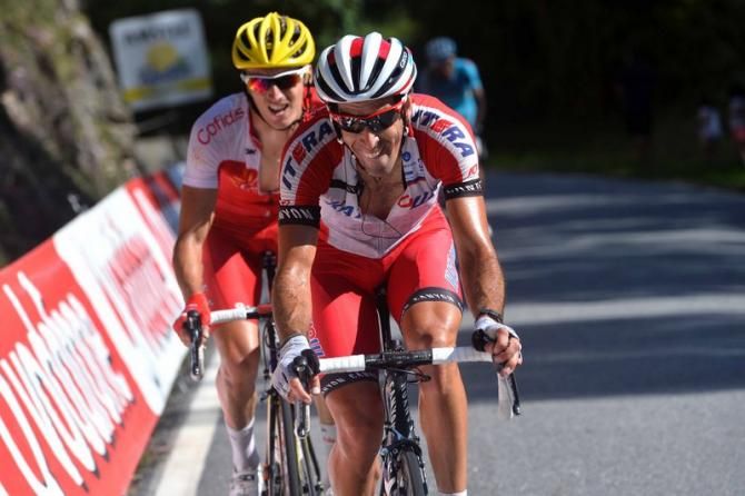 Alberto Losada (Katusha) with Guillaume Levarlet (Cofidis)