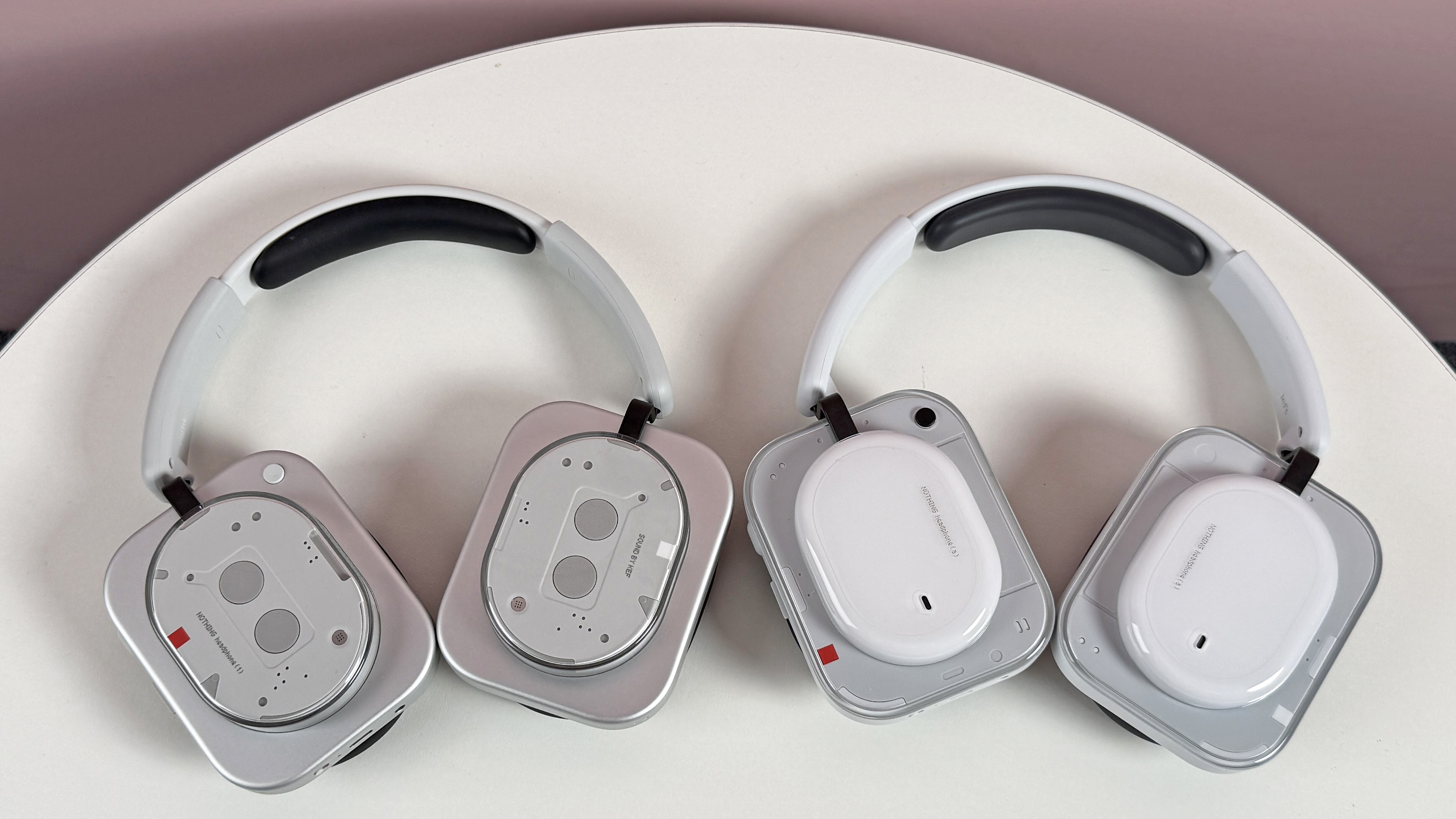 Nothing Headphone (a) next to Nothing Headphone (1)