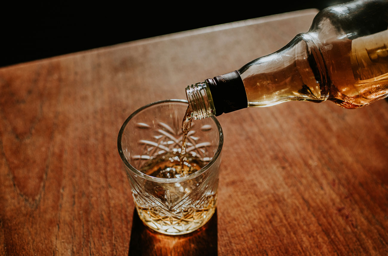Pouring whisky