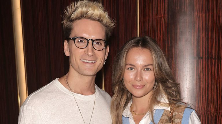 Oliver Proudlock and Emma Louise Connolly seen attending Casamigos House Of Friends event at Isabel Mayfair on September 08, 2021 in London, England.