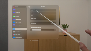 Vision Pro hand gesture accessibility