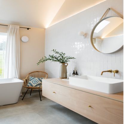 Inspiring beige bathroom ideas to inspire a spa-like space | Ideal Home